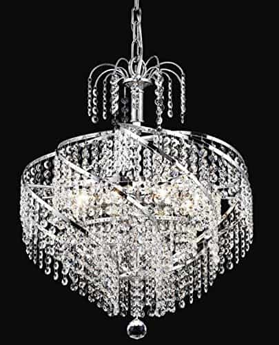 spiral crystal chandelier
