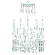 72502 3 Light Crown White Crystal Chandeliers