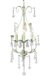 7209 1-arm Pear Green Crystal Chandeliers