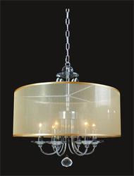 6 Light Crystal Chandelier With Shade KL-41052-1818