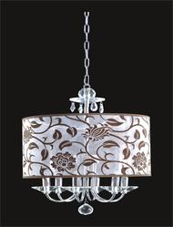 6 Light Crystal Chandelier With Flower Shade KL-41052-1818-F