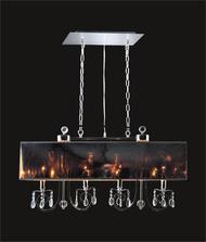 4 Light Crystal Chandelier With Black Shade KL-41052-3610