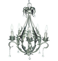 7799 5-arm Caesar Pewter Chandeliers